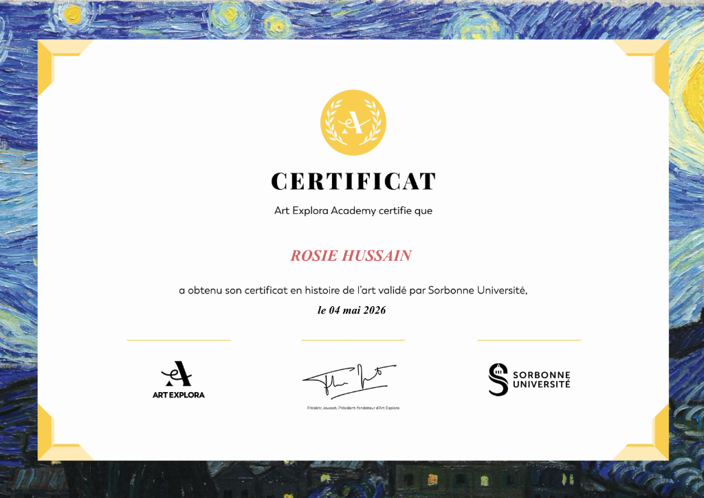 Sorbonne University Art History Certificate